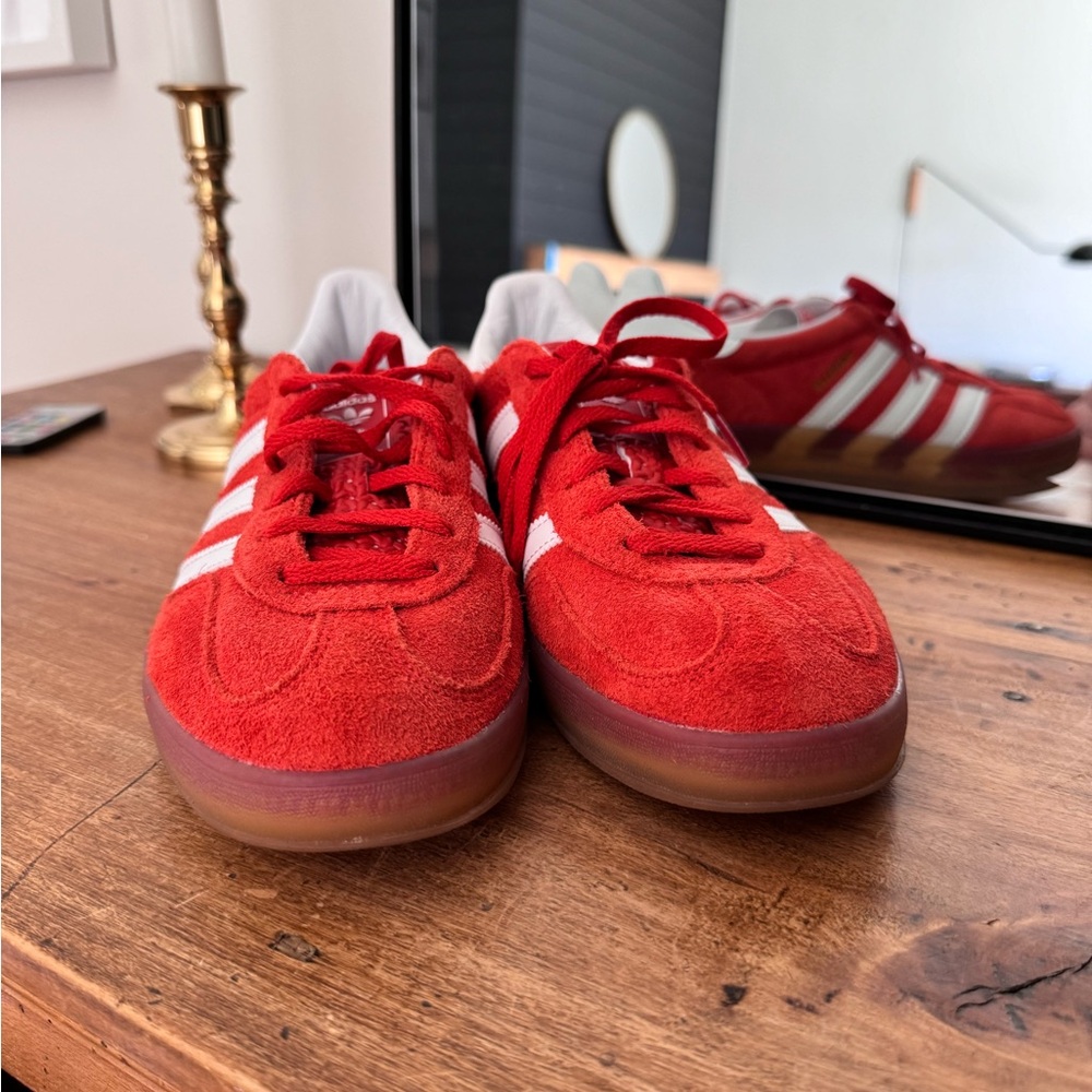 adidas Gazelle bold orange with gum sole